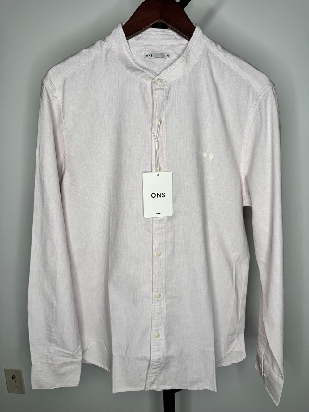 ONS Men's Light Pink Button Down Shirt